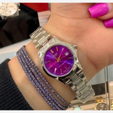 ساعت مچی زنانه کاسیو casio اصل بنداستیل نقره ای صفحه نمایش گرد آبی خاص وجذاب