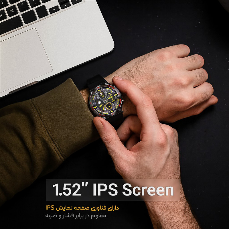 ساعت هوشمند 48 میلی متری لونکس مدل C22ULTRA با بند سیلیکونی