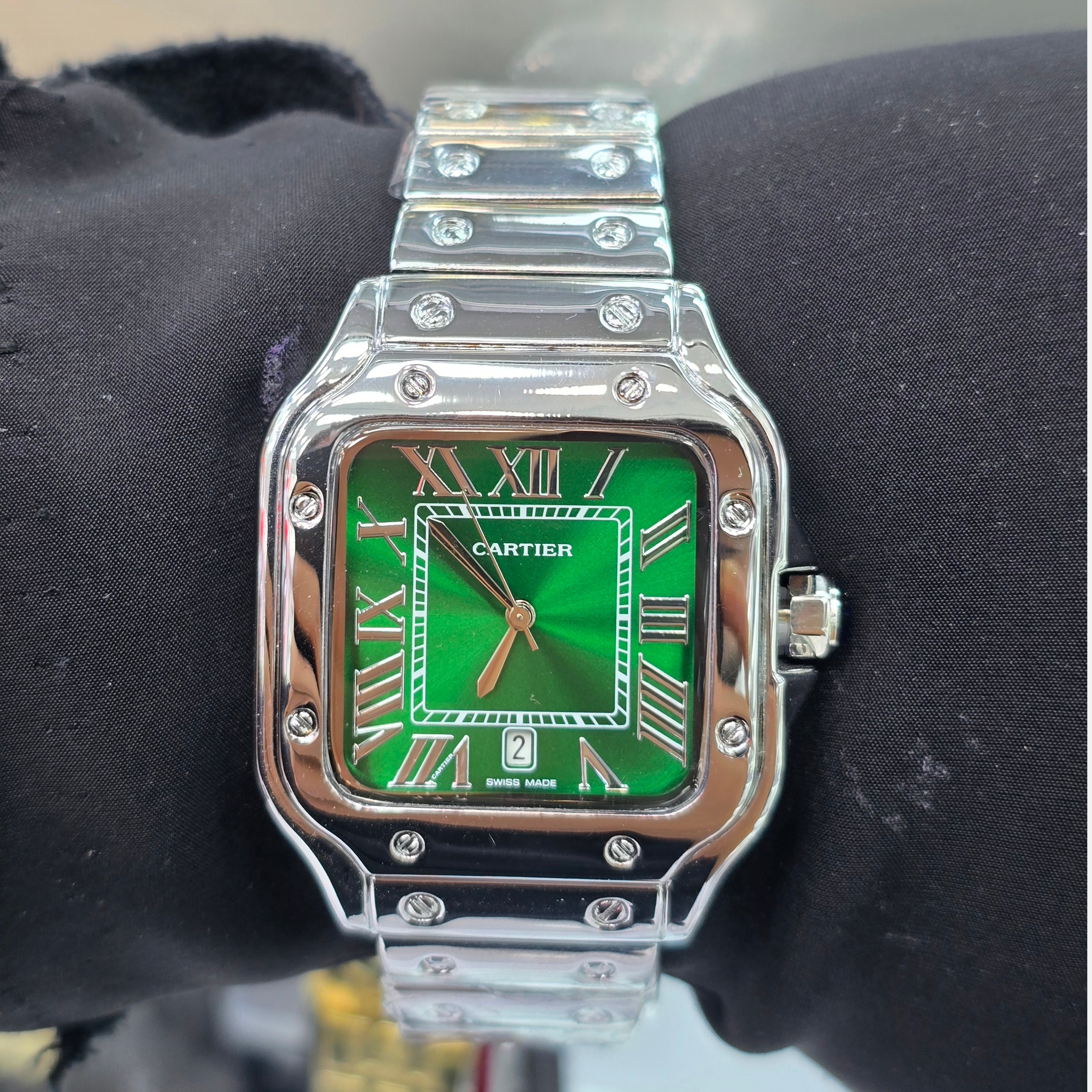 ساعت مچی مردانه کارتیه Cartier عدد رومی