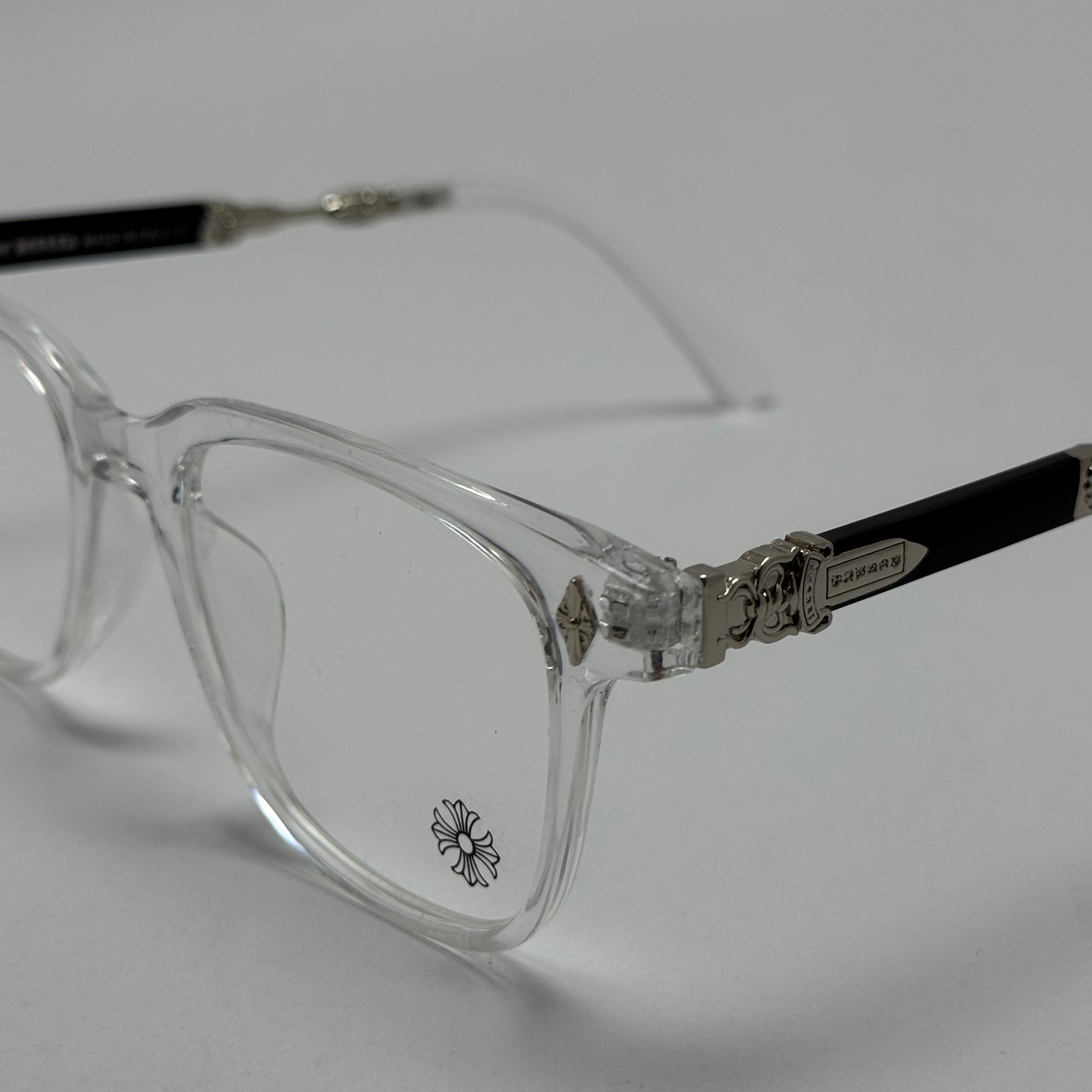 عینک بلوکات کروم هارتز کریستال نقره ای Chrome Hearts 2272 - کیفیت مستر