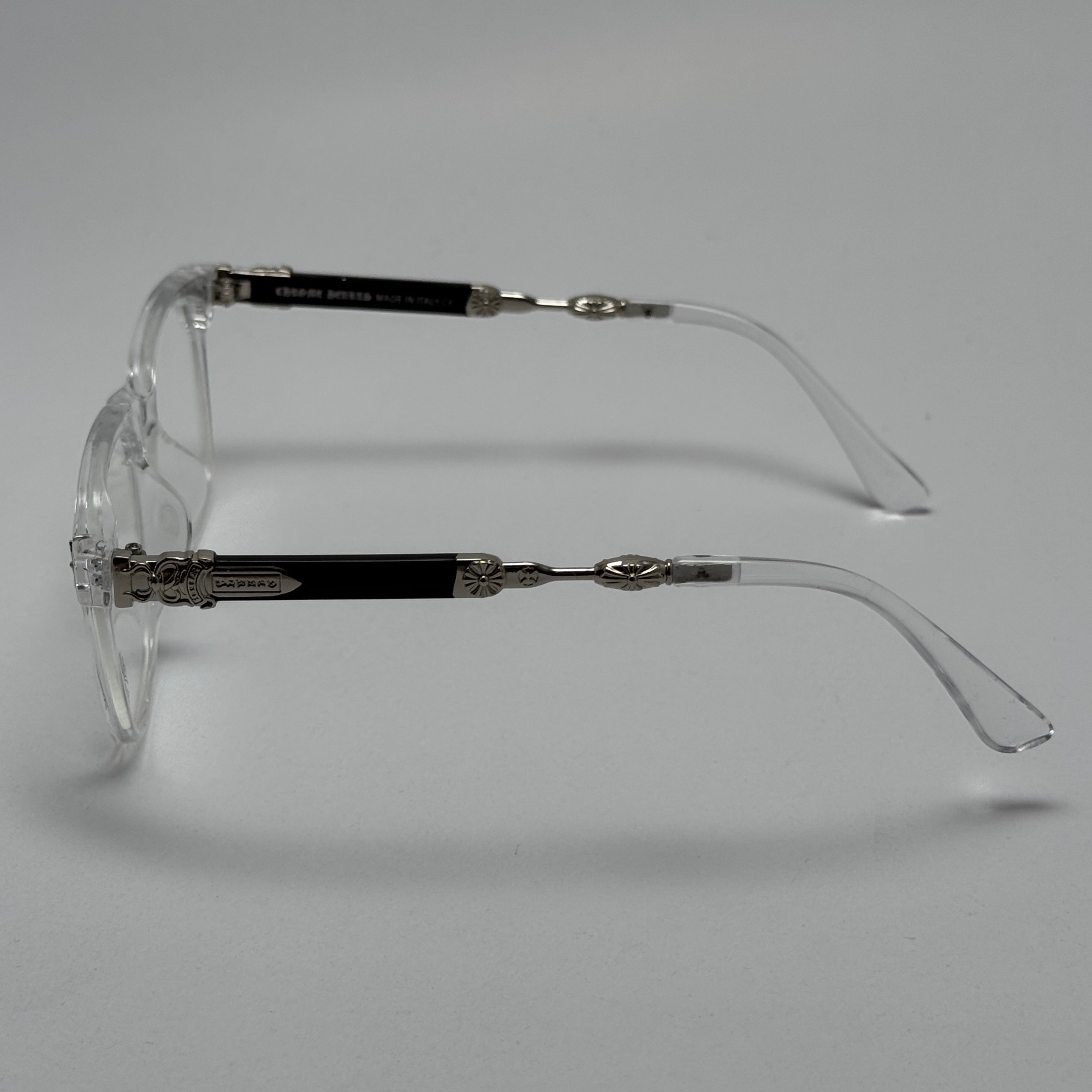 عینک بلوکات کروم هارتز کریستال نقره ای Chrome Hearts 2272 - کیفیت مستر