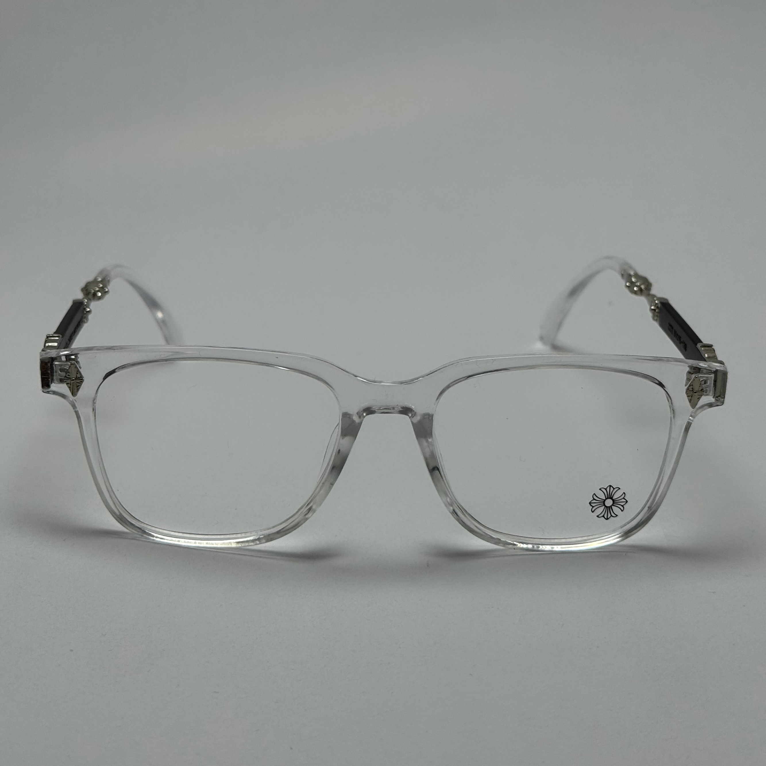 عینک بلوکات کروم هارتز کریستال نقره ای Chrome Hearts 2272 - کیفیت مستر