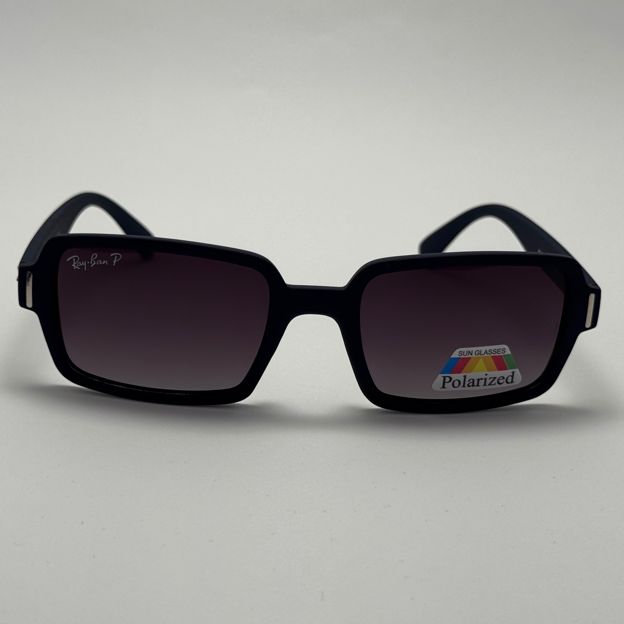 عینک آفتابی پلاریزه ریبن مستطیلی آبی پر رنگ کد rayban RB 2201