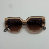 عینک آفتابی زنانه هرمس مدل Hermes Cut Out Brown دسته چرمی قهوه ای کد رفرنس 1178