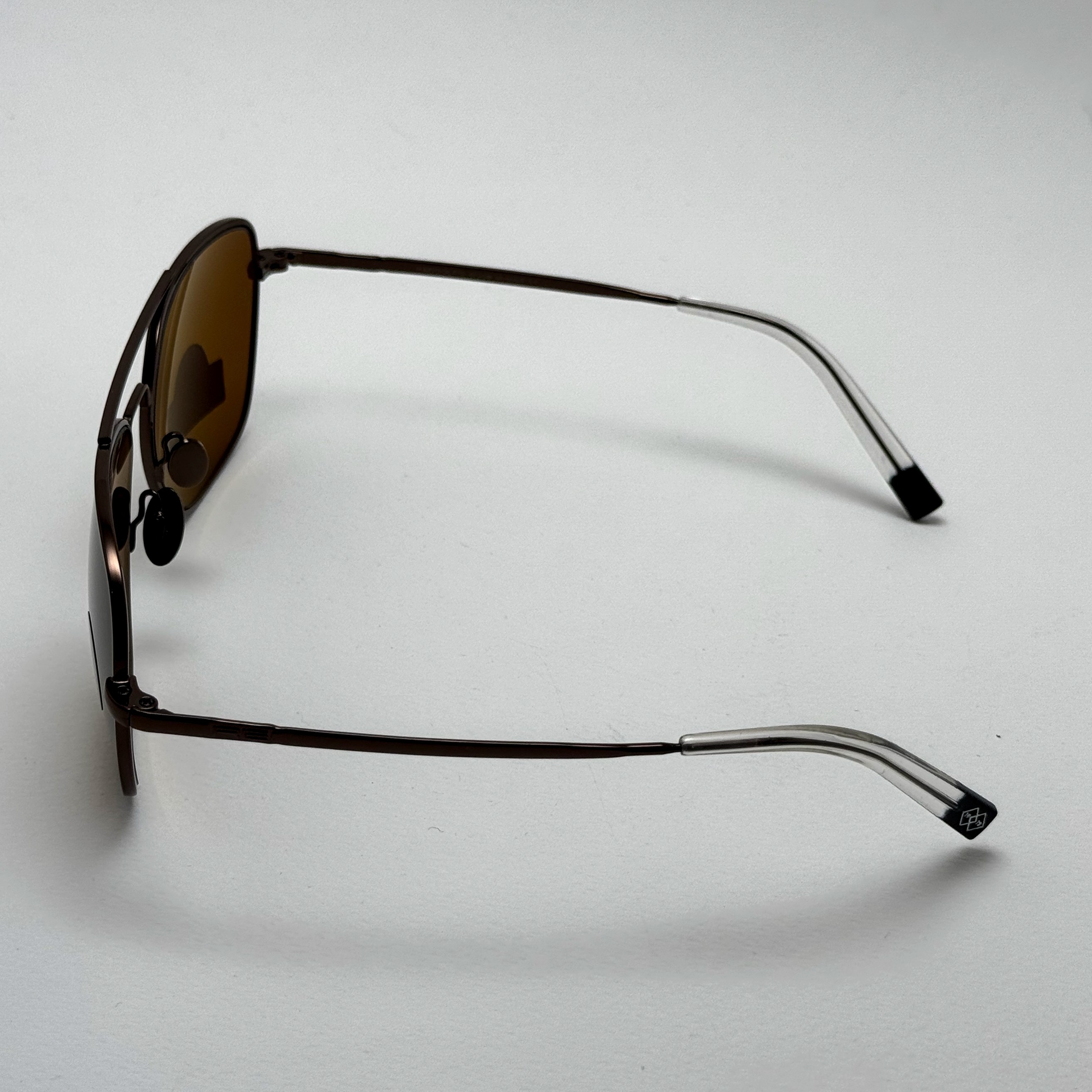 عینک آفتابی خلبانی رندولف شیشه سنگ آنتی رفلکس قهوه ای فریم قهوه ای فول پک RANDOLPH AVIATOR RE 58 24K
