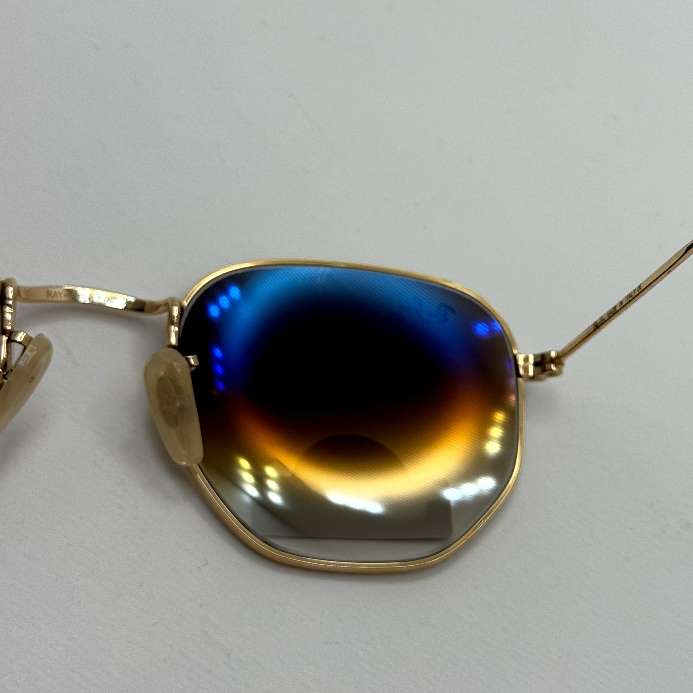 عینک ریبن شیشه سنگ هگزونال قهوه ای هایلایت آنتی رفلکس به همراه پک کامل ریبن کد Rayban RB 3548
