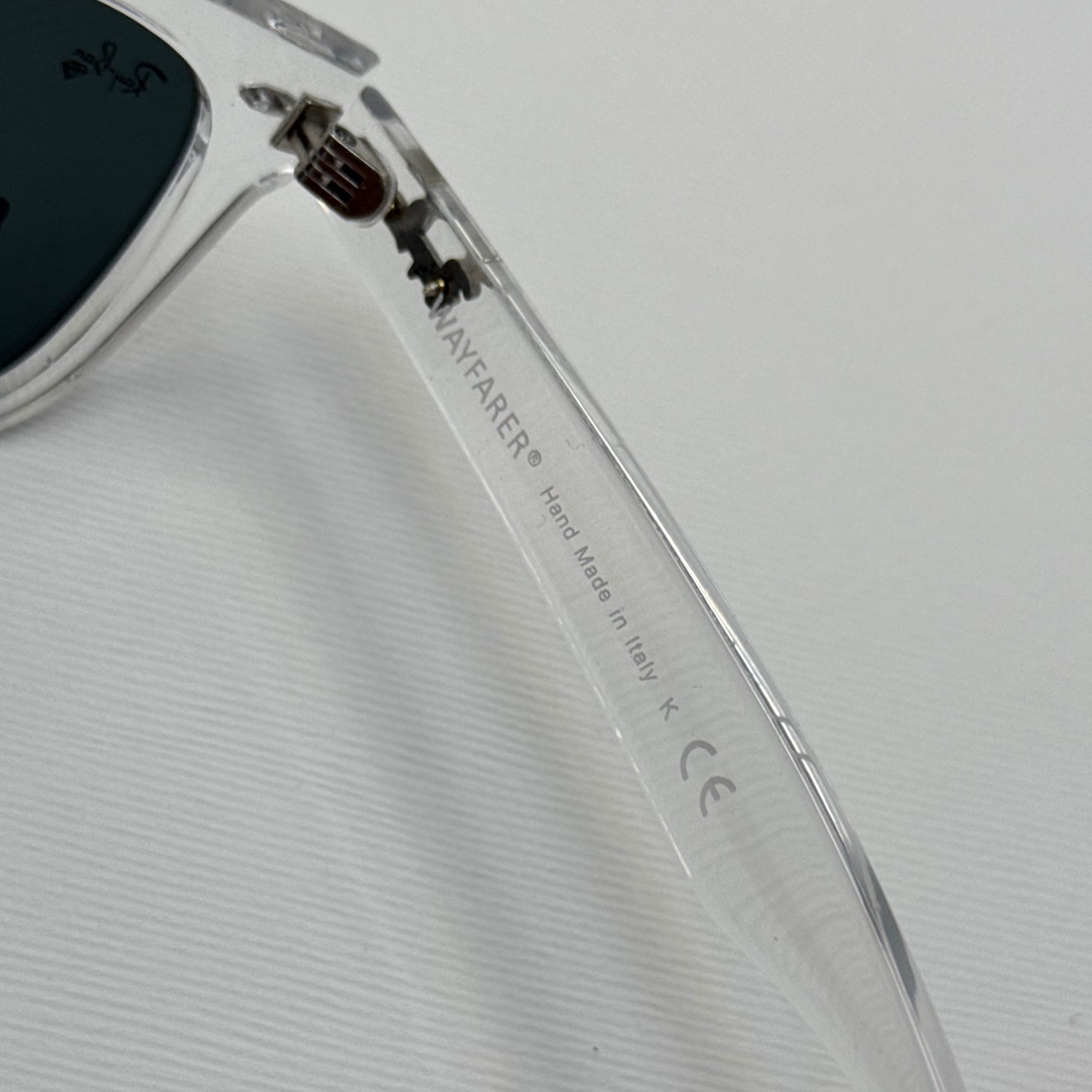 عینک ویفرر ریبن Rayban WAYFARER شفاف شیشه سنگ نشکن زد خش با پک کامل