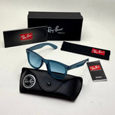 عینک آفتابی ریبن ویفرر ریورس آبی به همراه پک کامل rayban