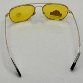 عینک آفتابی و شب خلبانی رندولف شیشه سنگ زرد فریم طلایی فول پک اصلی RANDOLPH AVIATOR RE 58 24K GOLD