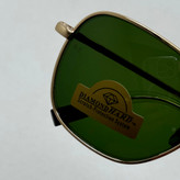 عینک آفتابی خلبانی رندولف شیشه سنگ آنتی رفلکس سبز فریم طلایی فول پک اصلی RANDOLPH AVIATOR RE 58 24K GOLD