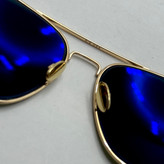 عینک آفتابی خلبانی رندولف شیشه سنگ آنتی رفلکس سبز فریم طلایی فول پک اصلی RANDOLPH AVIATOR RE 58 24K GOLD