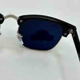 عینک آفتابی کلاب مستر ریبن rayban شیشه سنگ مشکی فریم نقره ای به همراه پک کامل RB 3016