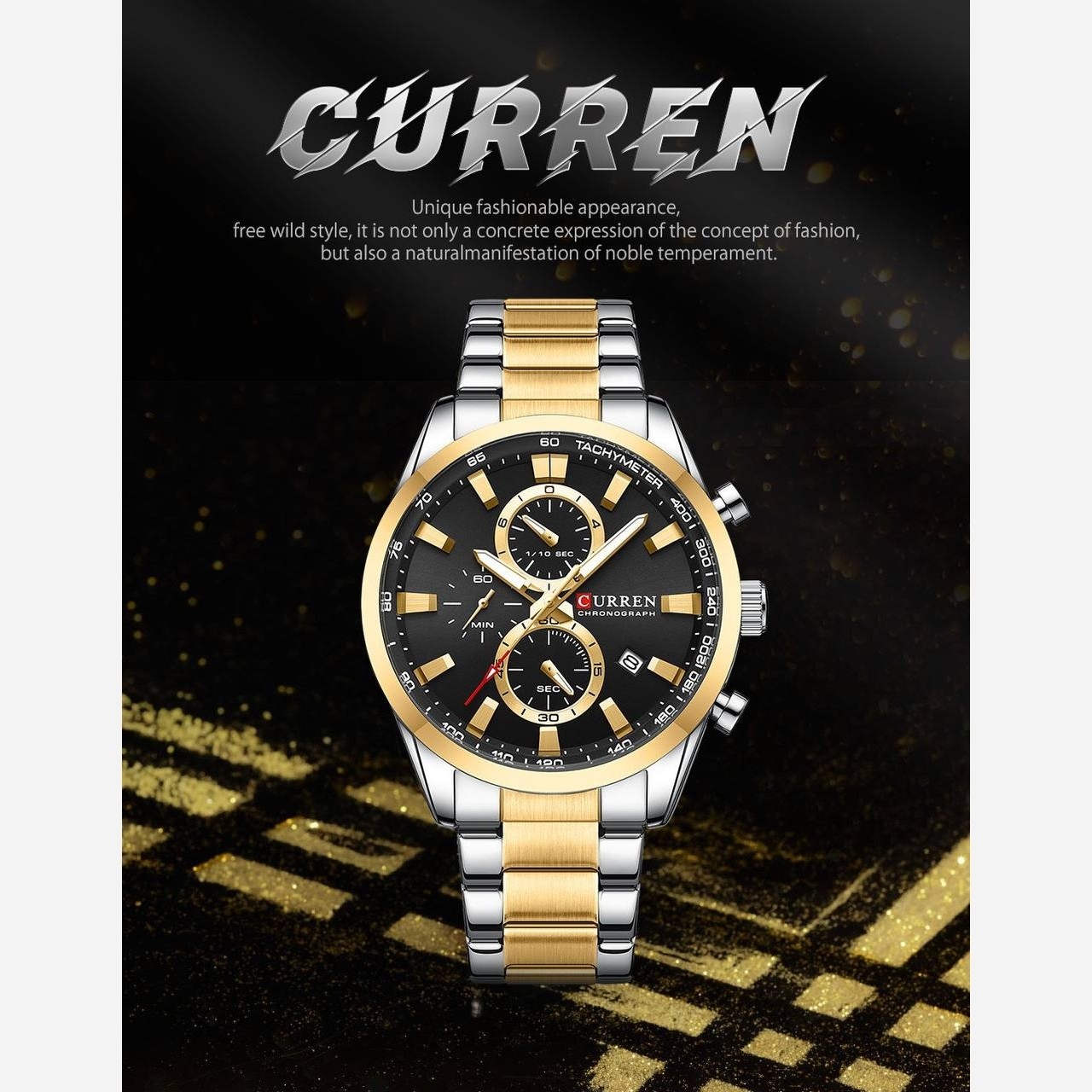 ساعت مردانه کارن اورجینال Curren مدل 8445 کرنوگراف ضد اب