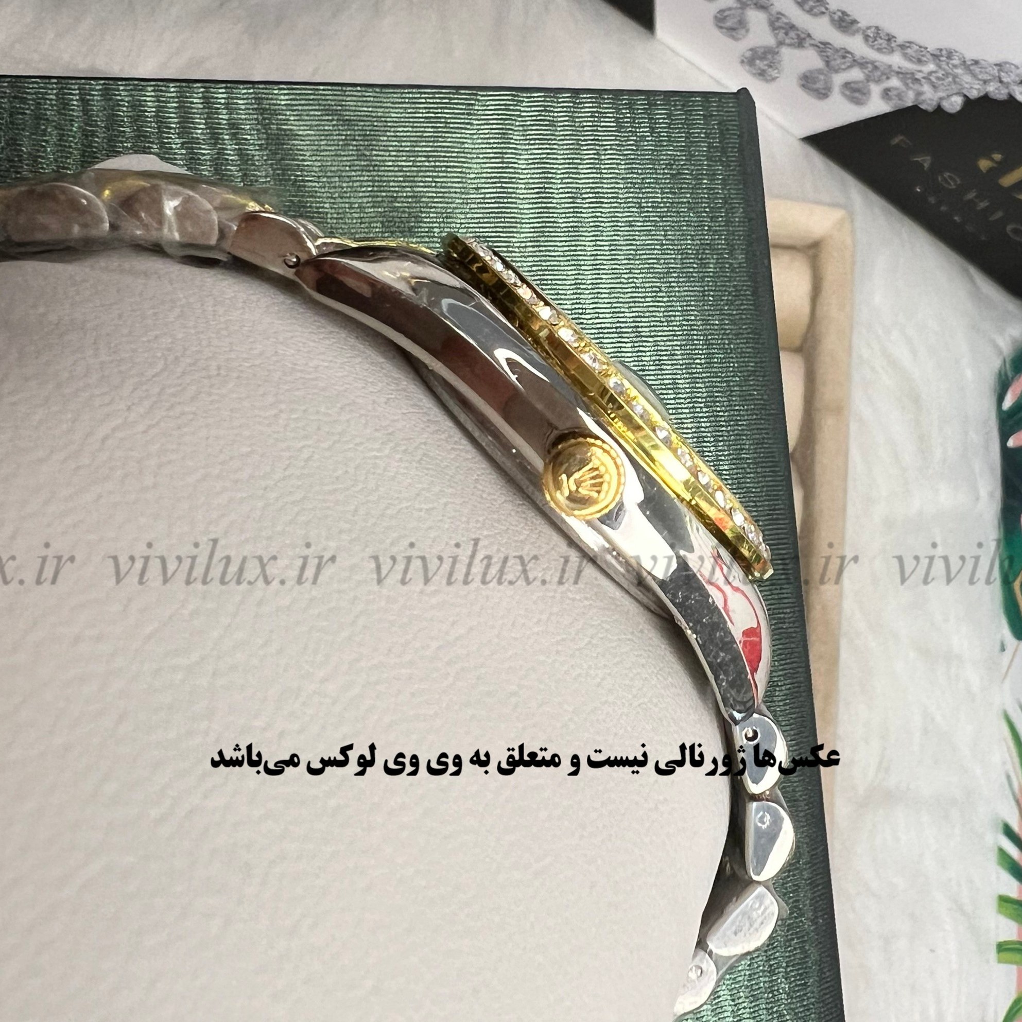 ساعت زنانه رولکس نگین دار قفل اصلی لوکس