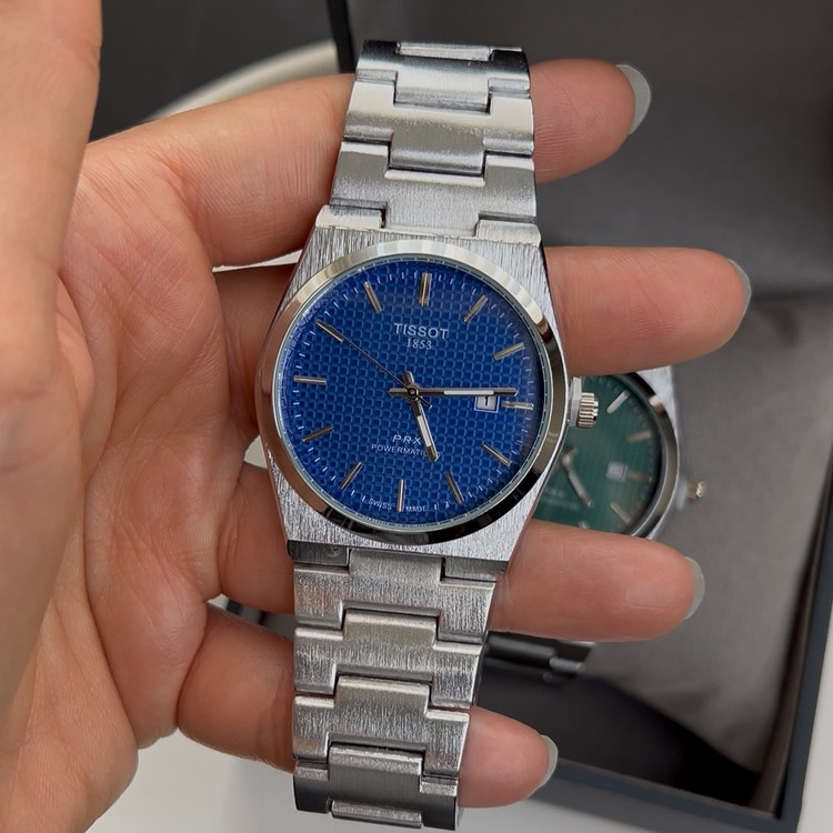 ساعت پسرانه تیسوت نقره ای صفحه آبی