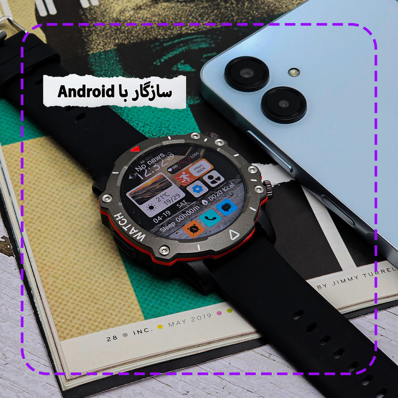 ساعت هوشمند 47 میلی متر ریولینک مدل RL-2 pro با بند سیلیکونی