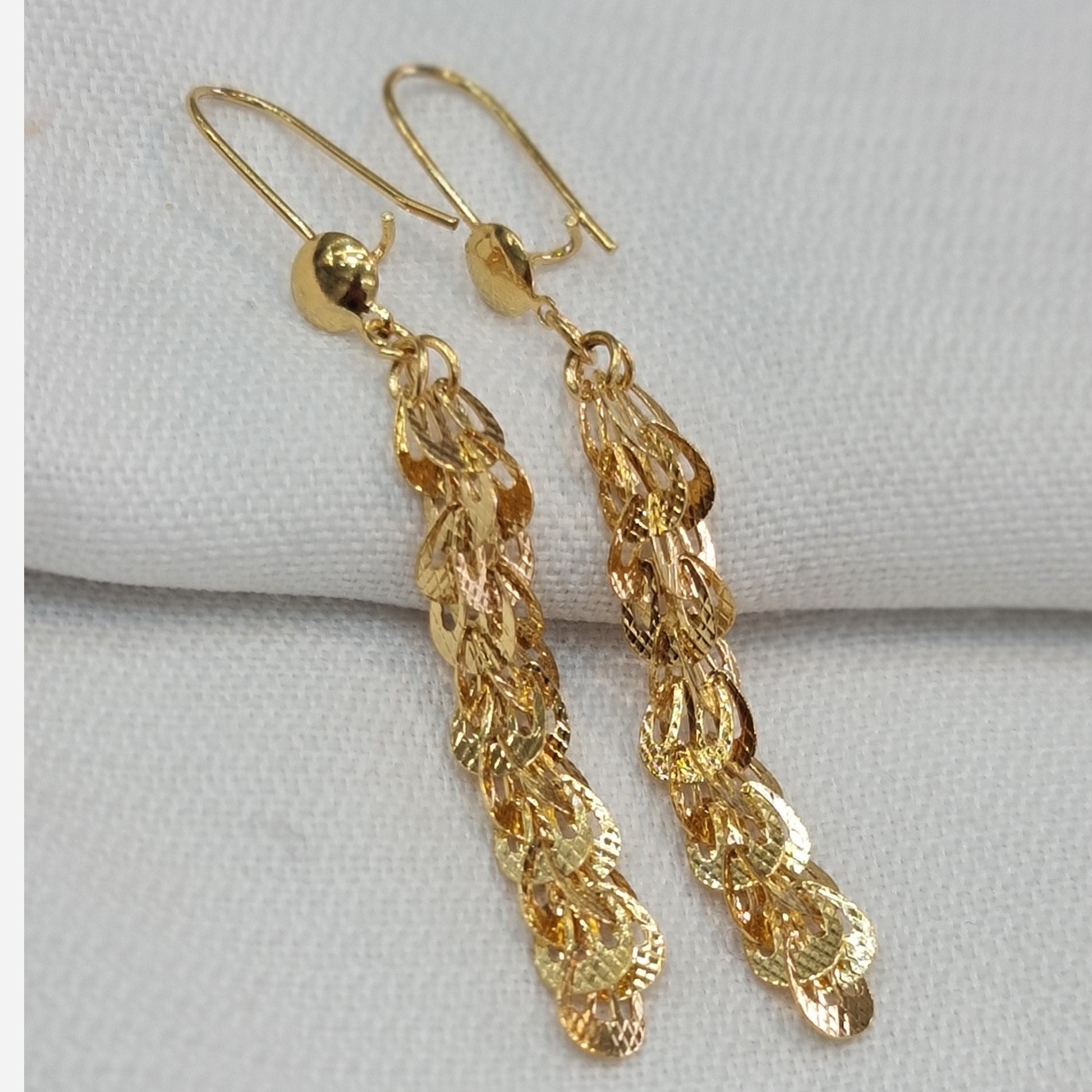 گوشواره زنانه بیروتی تراش طرح طلا