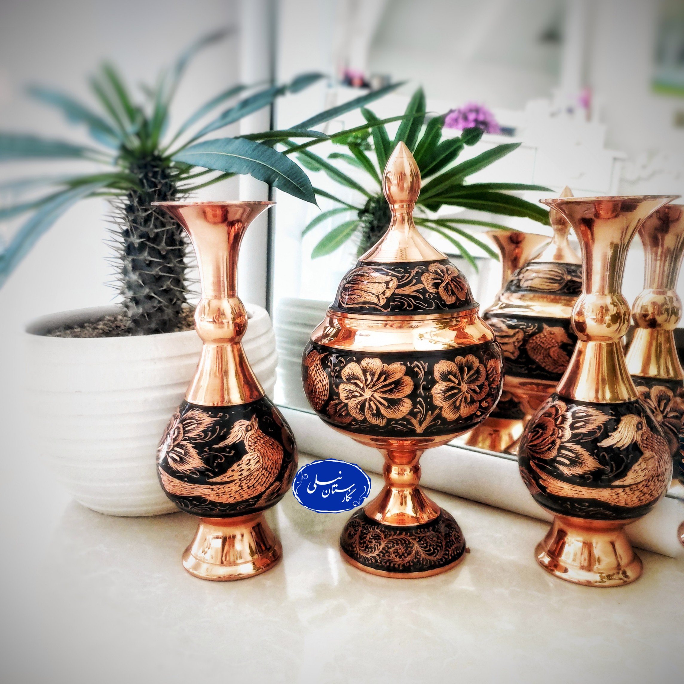 ست گلدان 20 و شکلات خوری 23مدل الماس تراش