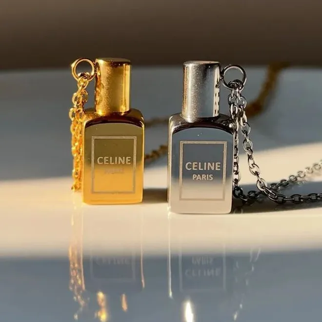 گردنبند عطر یار - ست دو نفره - یونیسکس زنانه و مردانه رنگ طلایی و نقره ای استیل رنگ ثابت (پس کرایه)