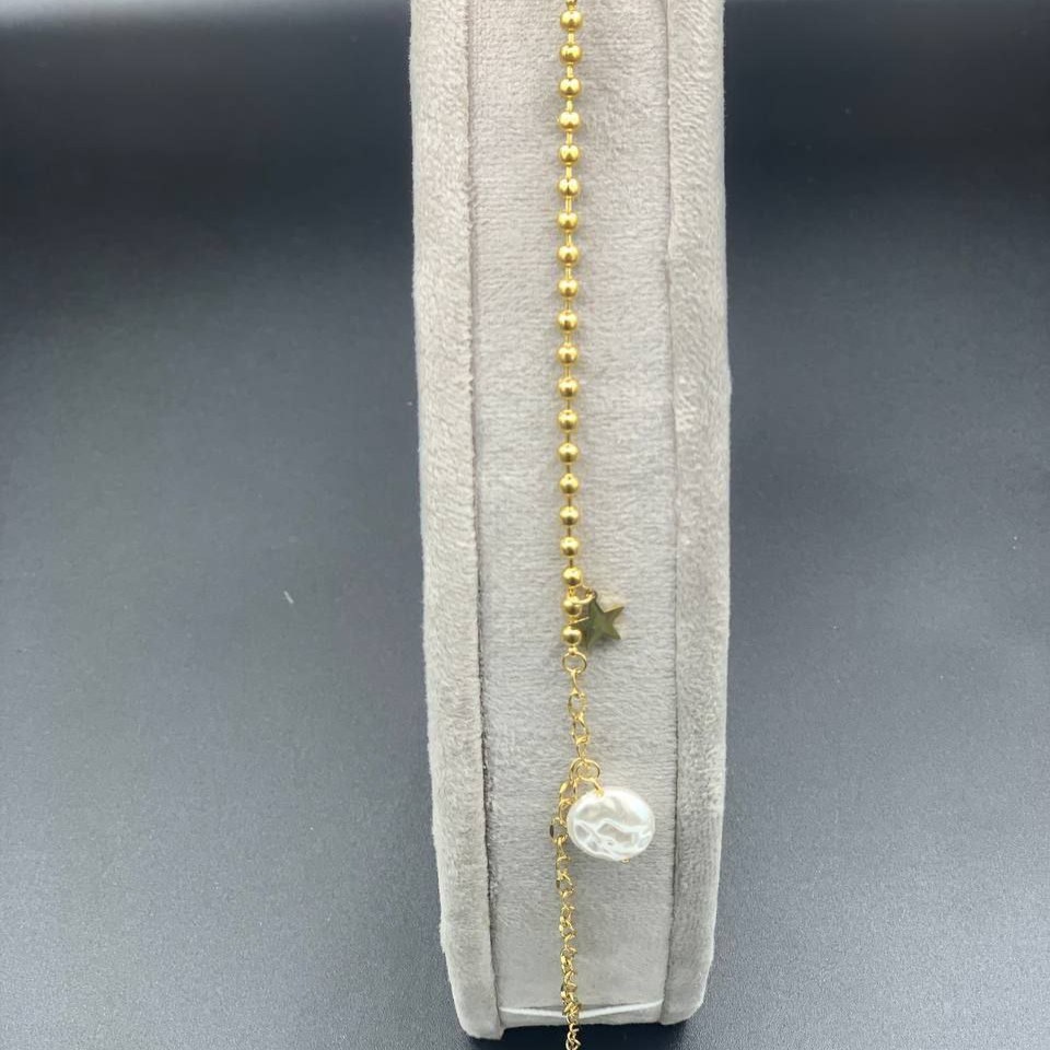 دستبند زنانه طرح آویز دایره ای رنگ ثابت با کیفیت بالا کد zel (پس کرایه)
