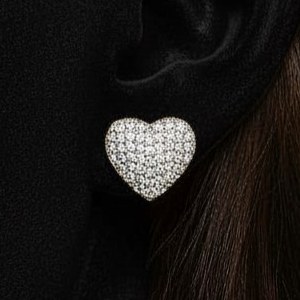 گوشواره زنانه مینیمال طرح برگ نگین کاری شده رنگ کاملا ثابت کد ztj (پس کرایه)