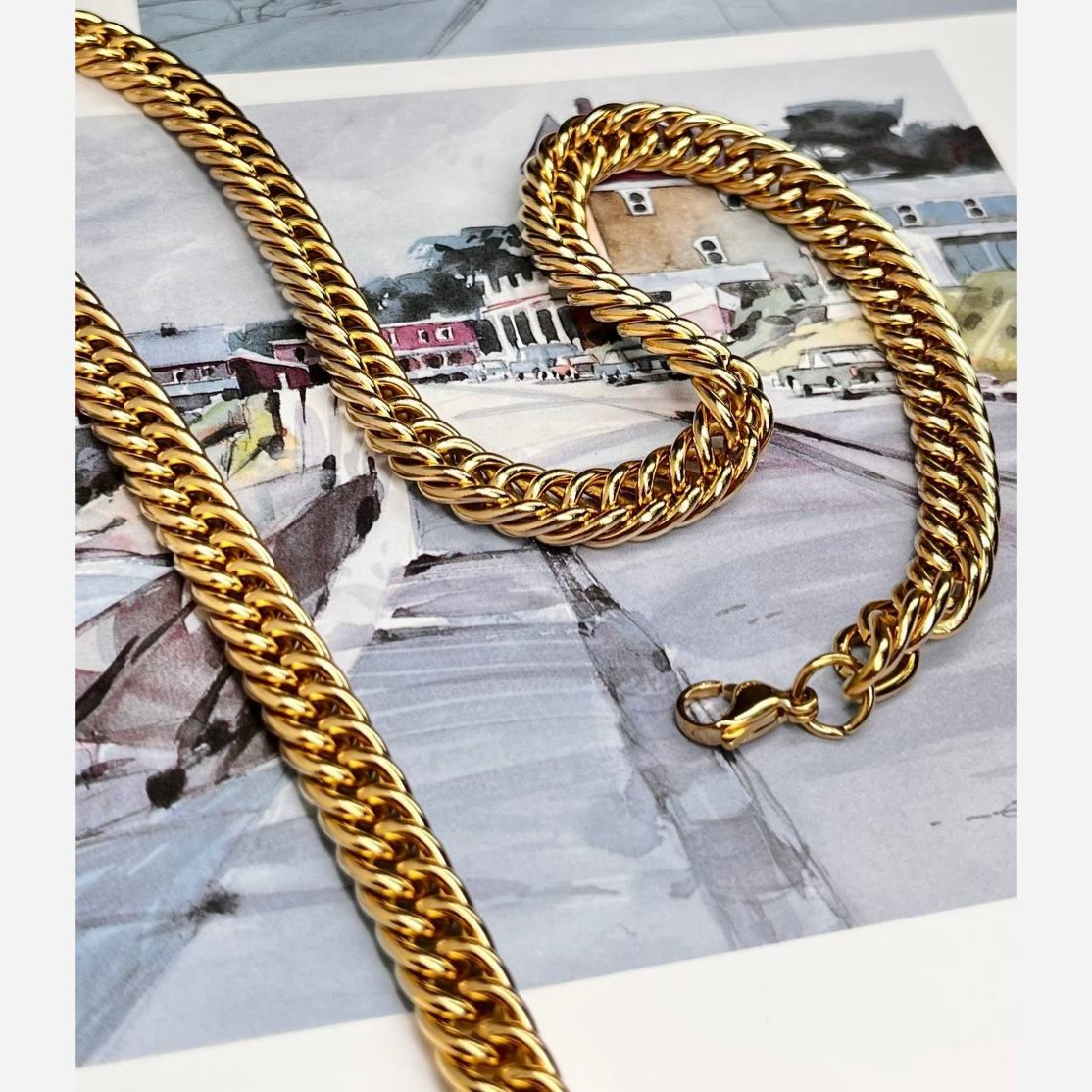 گردنبند مردانه مدل کارتیه Cartier جنس استیل عیار 316 رنگ ثابت کد ztk (پس کرایه)