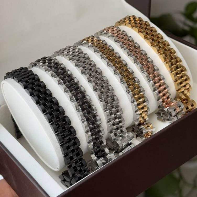 دستبند مردانه Rolex رولکس 12 میلیمتر استیل عیار 316 کیفیت عالی کدsm (پس کرایه)