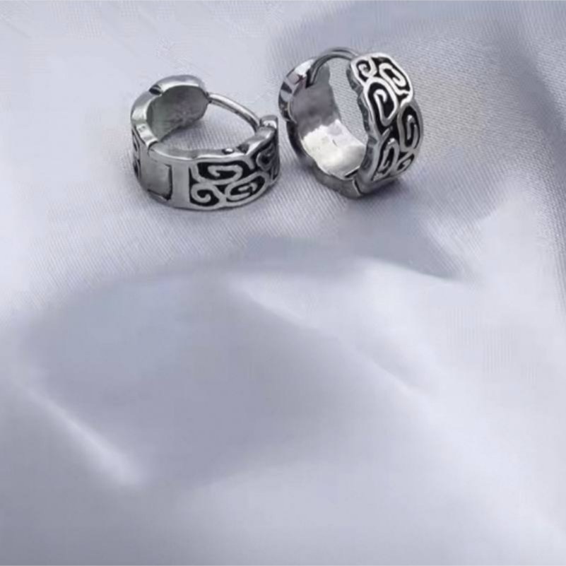 گوشواره استیل مدل حلقه ای گل رنگ ثابت کد sf (پس کرایه)