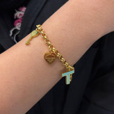 دستبند استیل زنانه زنجیری طرح تیفانی Tiffany رنگ کاملا ثابت کد gy (پس کرایه) (پس کرایه)