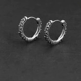 گوشواره استیل حلقه ای گل رنگ ثابت کد sf (پس کرایه)