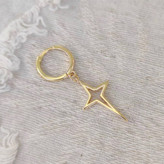 گوشواره استیل حلقه ای طرح ستاره کد sf (پس کرایه)