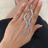 گوشواره زنانه طرح برگ نگین تنوع طرح رنگ کاملا ثابت کد tj (پس کرایه)