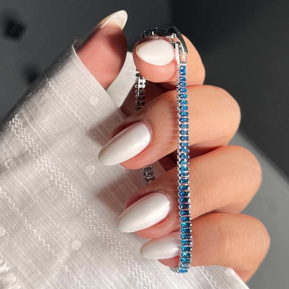 دستبند نگین جواهری طرح تنیسی تنوع طرح رنگ کاملا ثابت کد tk (پس کرایه)