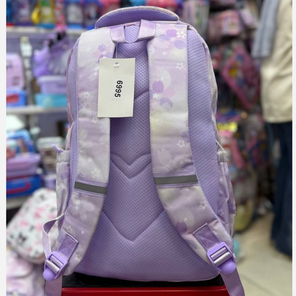 کیف و کوله پشتی مدرسه طرح کرومی حالت 4زیپ جلو اکلیلی کد ks (پس کرایه)