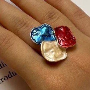 انگشتر میناکاری زنانه طرح گل سه برگی freesize در تنوع رنگ رنگ ثابت کد sm (پس کرایه)