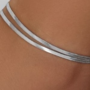 پابند استیل زنانه طرح دو لاین ستاره تنوع طرح رنگ ثابت کد mp (پس کرایه)