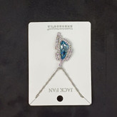 گردنبند و آویز پلاک زنانه نگین سواروسکی طرح کلید قلبی نگین تنوع طرح رنگ ثابت کد vn (پس کرایه)