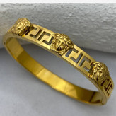 دستبند النگویی و بنگل استیل زنانه طرح ورساچه Versace در دو مدل رنگ ثابت کد tj (پس کرایه)