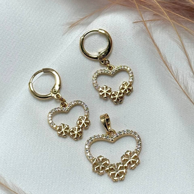 نیم ست گردنبند و گوشواره ژوپینگ زنانه طرح مربع نگین تنوع طرح رنگ ثابت کد sm (پس کرایه)