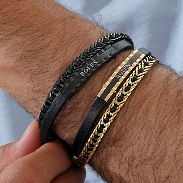 دستبند چرمی قفل استیل مگنتی کارتیر Cartier مهره در تنوع طرح کیفیت چرم عالی رنگ ثابت کد mp