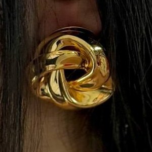 گوشواره آبکاری نقره زنانه طرح گل رز رنگ ثابت کد sm