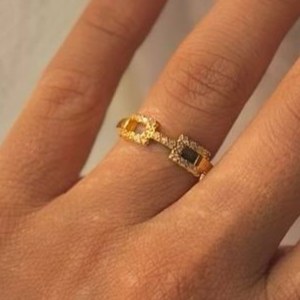 ست دستبند و انگشتر طرح جواهری زنانه طرح نگین رنگ ثابت کد sm