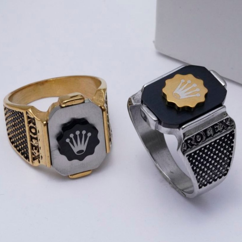 انگشتر مردانه استیل رولکس rolex تنوع طرح و رنگ سایز بندی 9 تا 12 رنگ ثابت کد mp