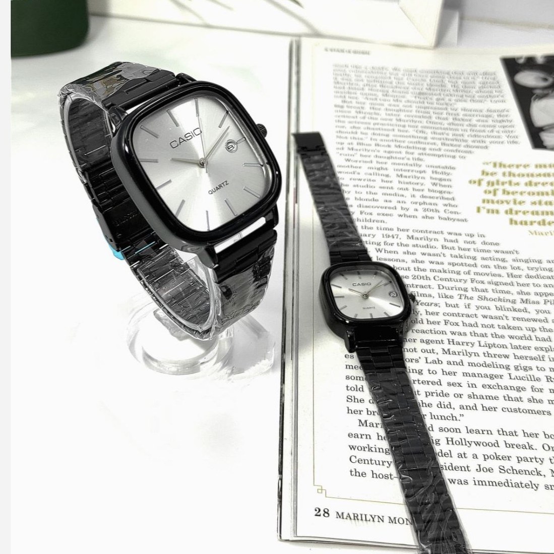 ساعت مچی مردانه صفحه مربع کاسیو CASIO طرح تاریخ دار در تنوع رنگ رنگ ثابت کد mp