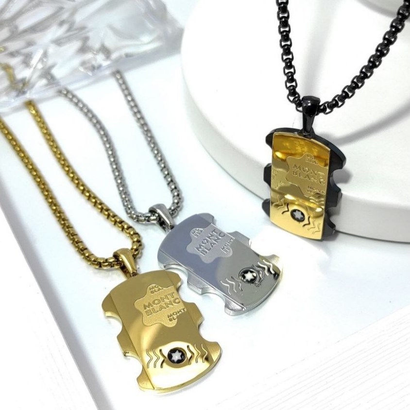 گردنبند و آویز پلاک استیل مردانه ورساچ VERSACE تنوع طرح رنگ ثابت کد mp