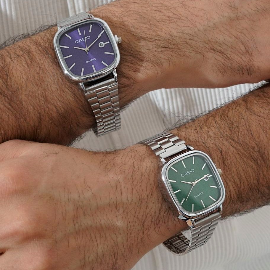 ساعت مچی مردانه Casio old money استیل تقویم دار درتنوع رنگ درجه 1 رنگ ثابت کد mp