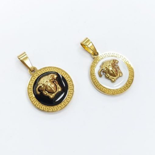 گردنبند و پلاک آویز استیل طرح ورساچ VERSACE رنگ کاملا ثابت کد MP