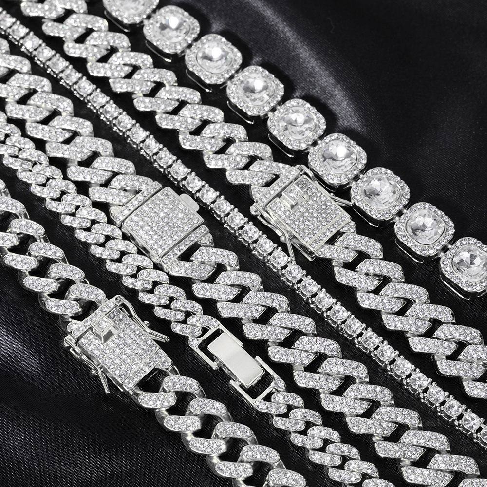 ست گردنبند و دستبند کارتیر فول نگین طرح چین فول chain در تنوع رنگ بالا درجه یک رنگ ثابت کد ki