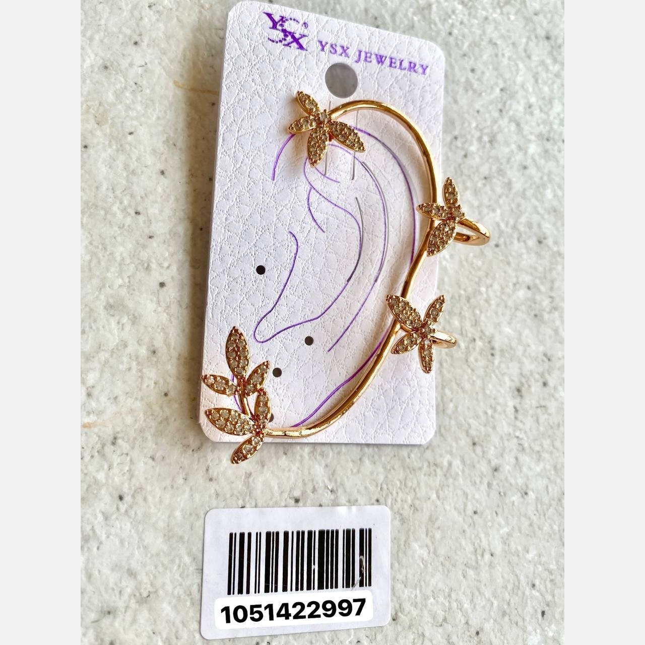 گوشواره بلوتوثی رنگ ثابت شیک طرح طلا