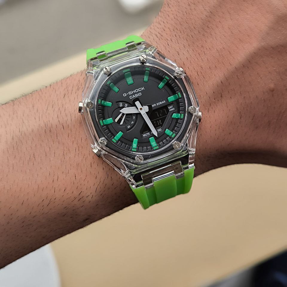 ساعت پسرانه و دخترانه اسپرت دو زمانه ضدآب پمپی با کیفیت مارکGSHOCK جیشاک در رنگ بندی مختلف